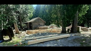 Pemberton Station Schoolhouse and John Arn Cabin Construction Progress Foundation [upl. by Kania755]