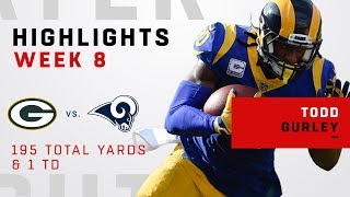 Todd Gurley Grabs 195 Total Yards amp 1 TD vs Packers [upl. by Vanderhoek978]