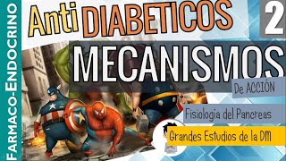 MECANISMO DE ACCIÓN ADO FISIOLOGIA APLICADA ESTUDIOS CLÍNICOS DE LA DIABETES ANTIDIABETICOS 2 [upl. by Frechette]