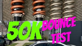 Bounce Test for 50k Swift springs installed on BC Racing coilovers [upl. by Rafaellle274]