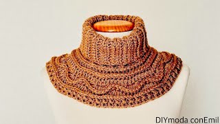 COMO TEJER CUELLO PECHERA A CROCHET paso a paso [upl. by Cressy624]