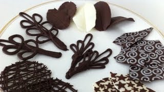 how to make chocolate garnishes decorations tutorial PART 2 how to cook that ann reardon [upl. by Jerman]