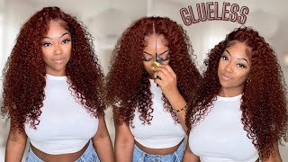 Save TIME and MONEY with this Glueless Auburn wig Install in under 5 minutes Ft Unice Hair [upl. by Itoyj]