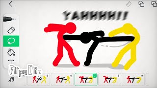 How I animate stickman fight flipaclip [upl. by Sidnarb]