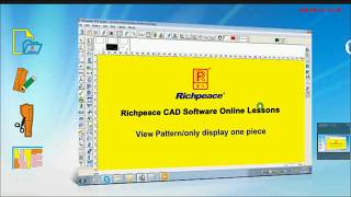 Richpeace CAD Software Online LessonsTip of the dayview patternonly display one piece V9 [upl. by Pinter553]