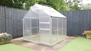 Garden Grow 6 x 6 Aluminium Greenhouse Installation [upl. by Lawlor]