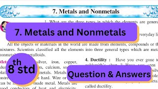 Exercise class 8 science chapter 7 metals and nonmetals  metals and nonmetals I Std 8 science [upl. by Leod]