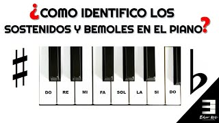 LOS SOSTENIDOS Y BEMOLES EN EL PIANO [upl. by Leugim]