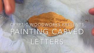 Painting Engraved Letters [upl. by Anierdna312]