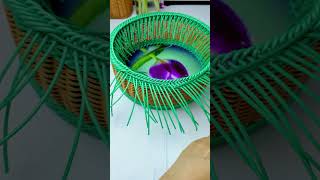 How to weave basket with rattan diy diybasket craftactivity [upl. by Berna598]