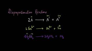 Disproportionation reaction  Redox reactions  Chemistry  Khan Academy [upl. by Vish]