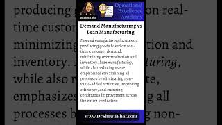 Demand Manufacturing vs Lean Manufacturing [upl. by Ayak442]