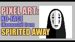 PIXEL ART NoFace Kaonashi from Spirited Away [upl. by Eanahs]