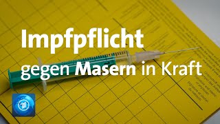 MasernImpfpflicht an Kitas und Schulen in Kraft [upl. by Annayi416]