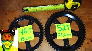 Bafang 52T vs 46T chainring size comparison • BBS02 BBSHD 8fun 1000w 750w 48v electric mid drive [upl. by Ahsad]