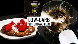 Keto Schoko Waffeln selbstgemacht I Low Carb Rezept vegan amp high protein [upl. by Dustie208]