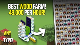 Minecraft All Trees Wood Farm Tutorial  In 50 Minutes  49000HR [upl. by Eetsirhc]