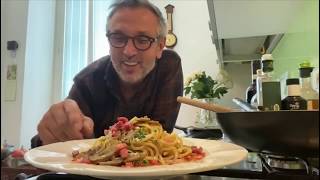 BRUNO BARBIERI  Spaghetti carciofi e datterini IORESTOACASAe cucino [upl. by Cirad]