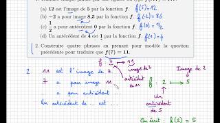 fonction • exercice pour comprendre image • antécédent • notation f   • troisième seconde [upl. by Delanos]