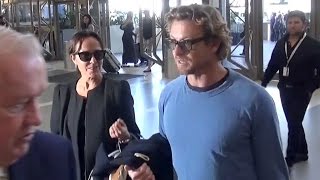 Simon Baker And Rebecca Rigg Jet Out Of LAX Sans Kids [upl. by Doty]