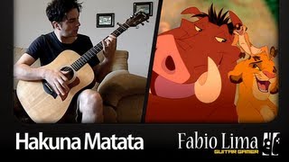 Hakuna Matata quotThe Lion Kingquot on Acoustic Guitar by GuitarGamer Fabio Lima [upl. by Cerracchio]