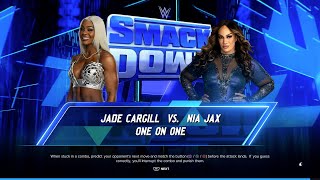 wwe2k24 Jade Cargill vs Nia Jax [upl. by Rebme]