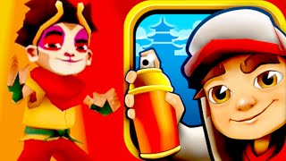 SUN AND PANDA BOARD High Score Subway Surfers Beijing Gameplay [upl. by Spense]