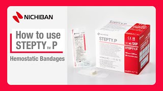 【NICHIBAN】 How to use Stepty P Hemostatic Bandage with an absorbent pad sterilized [upl. by Eivla]