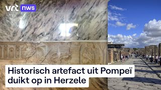 Antiek stuk marmer en van onschatbare waarde dit huis in Herzele heeft artefact uit Pompeii in huis [upl. by Chrystal]