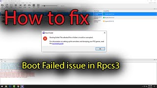 How to fix Boot Failed problem in RPCS3 [upl. by Ewen]