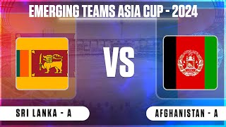 🔴 Live Sri lanka Vs Afghanistan Live – FINAL  SL vs AFG Live  Asian Men’s T20 Emerging Cup Live [upl. by Lashar]