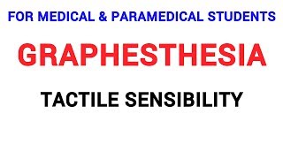 GRAPHESTHESIA  CLINICAL LAB  PHYSIOLOGY [upl. by Naved]