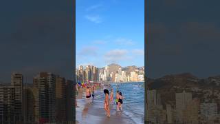 Levante Beach Benidorm Spain Hot Day 🐟 [upl. by Yeliah]