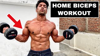 Biceps Workout For Size Gain DUMBBELL ONLY [upl. by Arlie432]