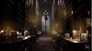 Hogwarts Library Ambience  Harry Potter inspired ASMR  Animated Ambience STUDYRELAX 📚 [upl. by Noiz]