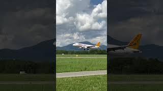 Pegasus Flypgs Airbus A320 landing at BGY Bergamo airport [upl. by Pape914]