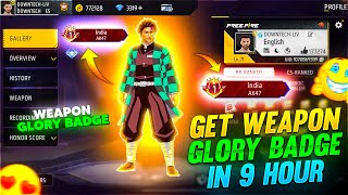 GET INSTANT WEAPON GLORY BADGE 😱BY GLITCH TOP 1 IN EVERY WEAPON  FREE FIRE 🔥 [upl. by Sherlocke]