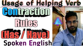 Usage of Helping Verbs hashave Contraction Rules  Spoken English  Kudos English  kudosenglish [upl. by Eerased]