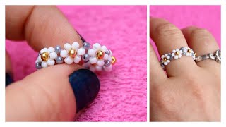 como hacer ANILLO DE FLORES con mostacillaschaquiras🌼 Paso a paso [upl. by Topper]