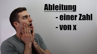 Ableitung Ableiten einer ZahlKonstanten und die Ableitung von x  Fit im MatheAbi [upl. by Beauvais713]