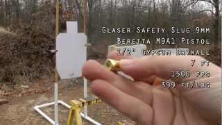 Glaser Silver Safety Slug 9mm Gel Test [upl. by Heaps]