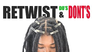 how to retwist locs starter loc friendly  water and oil only  palm rolling method [upl. by Rramal]