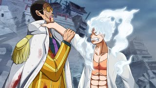 Luffy Gear 5 vs Kizaru Golden monkey Kizaru kneel before Luffys new Haki  One Piece Film Red [upl. by Ahsinrac]