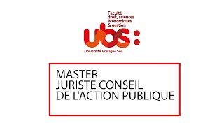 Master Droit public  Juriste conseil de laction publique [upl. by Noryt]