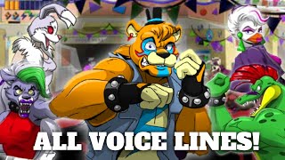 All FNAF Security Breach Furys Rage Voice Lines [upl. by Nomzed]