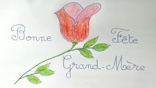 Bonne fête Grand Maman  Bricolage DIY dune carte à offrir [upl. by Allehcram]