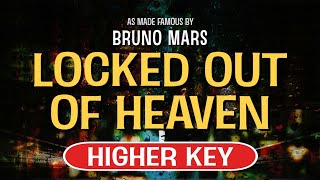 Locked Out Of Heaven Karaoke Higher Key  Bruno Mars [upl. by Lorelie162]