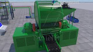 Latest design fully continuous waste plastic and tyre recycling to fuel oil plant 3D video [upl. by Stock]