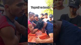 Toproll vs hook samiarmwrestler armwrestlingmatch viral armwrestling [upl. by Atener]