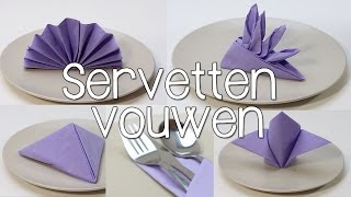 5 manieren om Servetten te vouwen [upl. by Hsot]